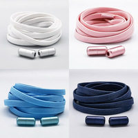 Nouveaux lacets élastiques plats KJ 2026 sans nœuds avec capsules colorées pour baskets d'enfants et d'adultes – Lacets rapides