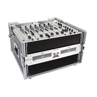 Station de travail DJ en aluminium personnalisable, rack pour enceintes ATA, tiroir vidéo, boîte de transport utilitaire, flight case avec table DJ pliable portable
