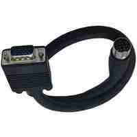 Kabel Audio/Video VGA ke DIN 13-Pin Female-Female dan DB15P Male ke MiniDIN 13-Pin Male dengan Selubung PVC untuk Penggunaan Komputer