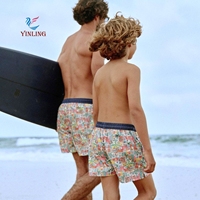 Short de bain décontracté pour homme avec logo personnalisé, écologique, séchage rapide, imprimé, cordon de serrage, polyester respirant et léger