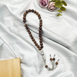 <span class=keywords><strong>Rosario</strong></span> Musulmán Tasbih <span class=keywords><strong>de</strong></span> Madera Wenge <span class=keywords><strong>de</strong></span> 33 Piezas y 10 mm con Espaciador <span class=keywords><strong>de</strong></span> Metal Plateado y Borla, <span class=keywords><strong>Rosario</strong></span> Islámico Dhikr <span class=keywords><strong>para</strong></span> Hombres y Mujeres - Product Image 3
