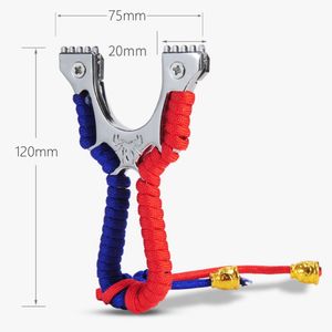 Arbalète <span class=keywords><strong>de</strong></span> fronde puissante en acier inoxydable avec élastique plat pour la chasse pêche tir fronde - Product Image 5