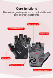 Top One Custom Logo Best Athletic Works Accesorios Seguridad Protección Medio dedo Gimnasio Guantes de levantamiento de pesas - Product Image 6