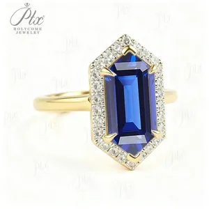 Vòng tùy chỉnh với hình lục giác moissanite/<span class=keywords><strong>Ruby</strong></span>/Sapphire làm bằng S925 được thiết kế dành riêng cho phụ nữ lý tưởng như một món quà kỷ niệm - Product Image 1