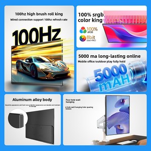 23.8 inch xách tay không dây IPS màn hình chiếu màn hình 100Hz USB HD màn hình tương thích điện thoại di động/máy tính cho máy chủ - Product Image 2