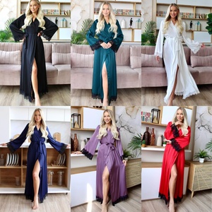 Bộ đồ ngủ satin in họa tiết cao cấp bán buôn SFY-Y2 dành cho nữ, thiết kế dây halter, rộng rãi, thoải mái, chất liệu thoáng khí, thích hợp mặc ở nhà. - Product Image 5