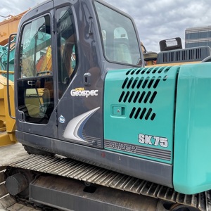 Excavadora Usada KOBELCO SK75 de 7.5 Toneladas, Excavadora Hidráulica de Orugas, Maquinaria de Construcción - Product Image 5