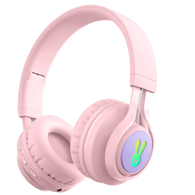 Customizable BT06C Model Children's Hifi Wireless Headphones for Bluetooth 5.1 with RGB Lighting for Sports & Mobile Games Music