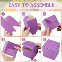 Boîtes cadeaux en carton colorées de petite taille avec couvercles, boîtes carrées en papier kraft pour bougies, cadeaux de mariage et d'anniversaire