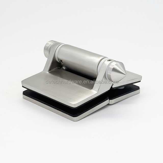 Adjustable Modern 180 Degree Stainless Steel Self-Closing Small Spring Hinge for Glass Doors DETECH Brand 3-Year Warranty