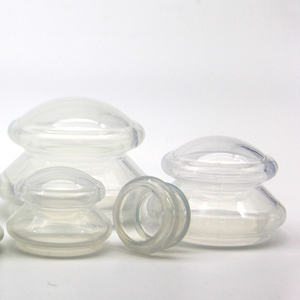 Set bekam silikon berkualitas tinggi, untuk tubuh, pemijat terapi bekam Cina dengan empat cangkir diameter untuk menghilangkan rasa sakit - Product Image 1