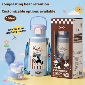 Kinder-Cartoon-Thermobecher aus Edelstahl 316, tragbarer, praktischer Wasserbecher, gut aussehender Becher mit großem Fassungsvermögen - Product Image 1