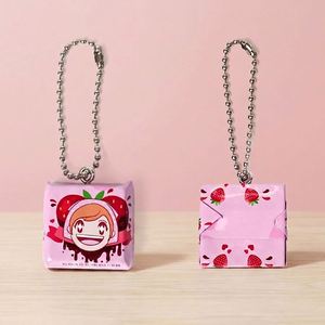 Porte-clés personnalisé en plastique en forme de chocolat – Votre logo artistique – Léger – Miniature alimentaire – Cadeau pour gourmands et entreprises - Product Image 1