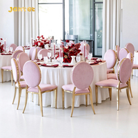 Chaises et tables de fête, chaise d'événement pour salle à manger, siège de mariage rose poudré moderne