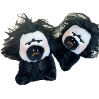Nouveauté : Pendentif singe moineau à poils crépus et fourrure texturée, visage blanc, en peluche douce, écologique, amusant et mignon, porte-clés pour sac