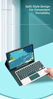 Étui clavier sans fil pour Samsung Galaxy S9 FE/S10 FE 10,9 pouces, Housse Folio légère avec support réglable et porte-crayon