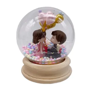 Phong Cách Mới Handmade Fairy Balloon Với Glass Dome Led Light String Đèn Cho Đám Cưới