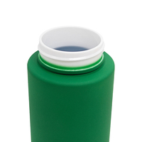 Flacon vide pour pilules médicales en PET vert mat de 180 ml avec bouchon à vis et impression sérigraphiée, conteneur pour capsules de médicaments