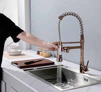 Robinet de cuisine moderne en laiton, 1 poignée, à poser sur comptoir, électroplaqué, avec filtre purificateur d'eau 2-en-1, robinet mélangeur pour eau potable