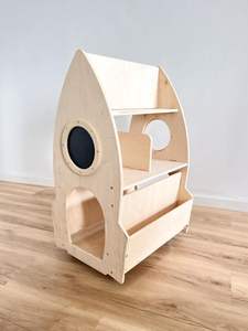 Moderno in legno bianco cremagliera ruote rotanti tavolo da disegno magnetico spazio libreria Mobile per i bambini per la scuola - Product Image 5