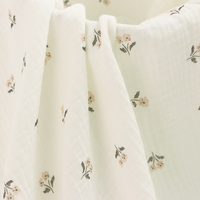 XNZTEX JURAVICHY JF2536 Tissu de couverture pour bébé nouveau-né en mousseline de coton 100% double gaze, imprimé floral super doux, personnalisé