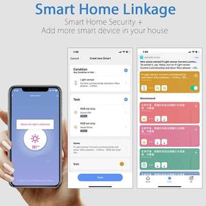 Zemismart Tuya Zigbee Capteur d'éclairage intelligent, détecteur de lumière intelligent, compatible avec Smart Life TUYA APP, liaison automatique IA - Product Image 3