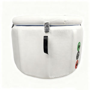 Bañera Inflable de PVC para Exteriores de 300L con 8 Varillas de Soporte y Tubo de Drenaje para Recuperación Deportiva - Product Image 6