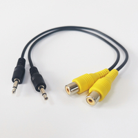 Câbles audio personnalisés stéréo 2,5 mm 3,5 mm mono mâle prise jack alimentation RCA AV AUX