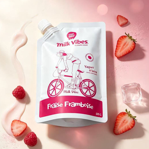 Pochette souple personnalisée avec bec verseur de qualité alimentaire pour yaourt, jus de fruits, boissons et emballages liquides - Product Image 4