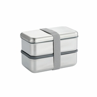 Boîte à bento Lekfre en acier inoxydable à double étage, couvercle anti-fuite, capacité de 1600 ml, micro-ondable, portable, couleurs personnalisables pour adultes