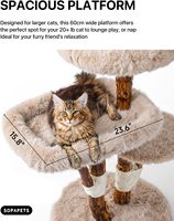 Arbre à chat de luxe avec grande perchoir et hamac, tour à gratter pour chat, lit, meubles pour chat d'intérieur