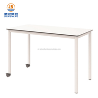 Ensemble de table et chaise modulaire en forme de demi-lune pour salle de formation collaborative mobile, conforme à la norme BIFMA, pour lycéens