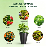 Pot de fleurs en plastique noir à prix d'usine, différentes couleurs, pour extérieur, maison, jardin, jardinière en plastique faite à la main