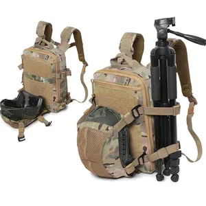Sac à dos tactique pour <span class=keywords><strong>casque</strong></span>, sac à dos multifonction MOLLE avec porte-<span class=keywords><strong>casque</strong></span> amovible, sac à dos EDC résistant à l'eau pour activités de plein air - Product Image 4