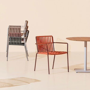 Chaises d'extérieur en aluminium tressé de style nordique, imperméables et résistantes aux rayons du soleil, tables et chaises de jardin, ensemble de meubles de patio, fabrication - Product Image 6