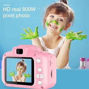 กล้องซิลิคอนสำหรับเด็กแบบพกพาสำหรับเป็นของขวัญวันเกิดของเล่นขนาดเล็กหน้าจอ HD 1080P ฉายภาพวิดีโอสำหรับของเล่นกลางแจ้ง