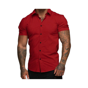 Camicia Estiva da Uomo Ohsisa, Nuovo Modello Tinta Unita con Colletto, Manica Corta, per Uomini Muscolosi, Design Minimalista - Product Image 6