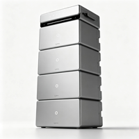 Système de stockage d'énergie solaire tout-en-un avec batterie LiFePO4 modulaire, conception empilable, prise en charge du réseau hybride, protection IP65, contrôle à distance CAN APP