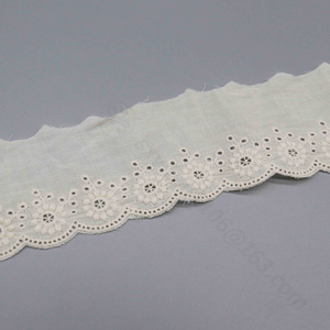 <span class=keywords><strong>Pizzo</strong></span> Floreale Vintage Eco-Friendly con Bordo Ondulato Ricamato per Abiti e Tessili per la Casa - Product Image 5