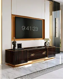 Moderne Luxe Tv-Standaard En Salontafel Woonkamer Meubelsets Tv-Console-Eenheid Hout Met Lade