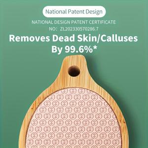 Râpe à pieds en verre avec manche en bois, pour éliminer les peaux mortes, outil de pédicure domestique, grattoir pour talons et semelles, durable - Product Image 5