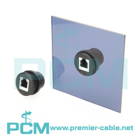 CAT3 RJ12 6P6C Jack femelle à femelle coupleur de traversée téléphone cloison ronde montage sur panneau prise châssis armoire boîte