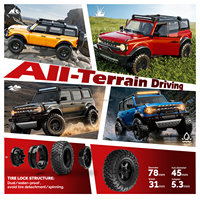 Hstar R22 1/12 2.4G 4CH Camion tout-terrain à proportionnalisation intégrale 4x4 avec éclairage LED, 3 vitesses, haute vitesse, camion RC d'escalade RTR