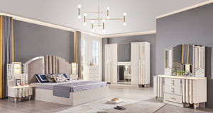 ชุดเฟอร์นิเจอร์ห้องนอนเต็มรูปแบบ MDF ของโรงแรมกรอบไม้โมเดิร์นเตียงขนาดคิงไซส์สไตล์ไก่งวง - Product Image 3