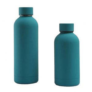 Bouteille isotherme sport en acier inoxydable à double paroi réutilisable avec revêtement en poudre et caoutchouc pour le camping - Product Image 1