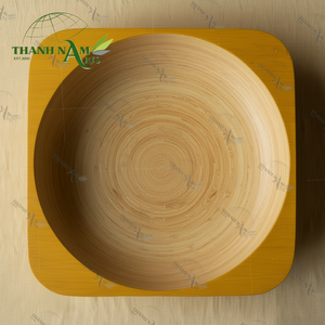 ชามไม้ไผ่สานหลากสีแบบคลาสสิกจากเวียดนาม ขนาดเส้นผ่านศูนย์กลาง 30 ซม. สูง 8 ซม. ความจุมากกว่า 10 ลิตร ใช้แล้วทิ้งได้ เป็นมิตรต่อสิ่งแวดล้อม เหมาะสำหรับเสิร์ฟสลัด - Product Image 1