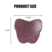 Miroir de maquillage irrégulier à paillettes, miroir compact double face en forme de papillon, miroir de poche portable pour filles, cadeau, souvenirs