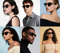 Nouvelles Lunettes de Soleil Transparentes CAT3 Luxe Street Wear Lentille TAC UV400 Logo Métal Personnalisé en Acétate