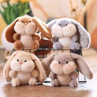 Jouets en peluche mignons, porte-clés lapin de dessin animé, porte-clés lapin moelleux, poupée en peluche, décoration suspendue, breloque de sac lapin