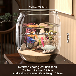 <span class=keywords><strong>Acquario</strong></span>, Vasca Ecologica Trasparente, Elemento Decorativo per Soggiorno, Paesaggio in Miniatura, <span class=keywords><strong>Acquario</strong></span> per Pesci Betta, Terrario per <span class=keywords><strong>Tartarughe</strong></span> - Product Image 5